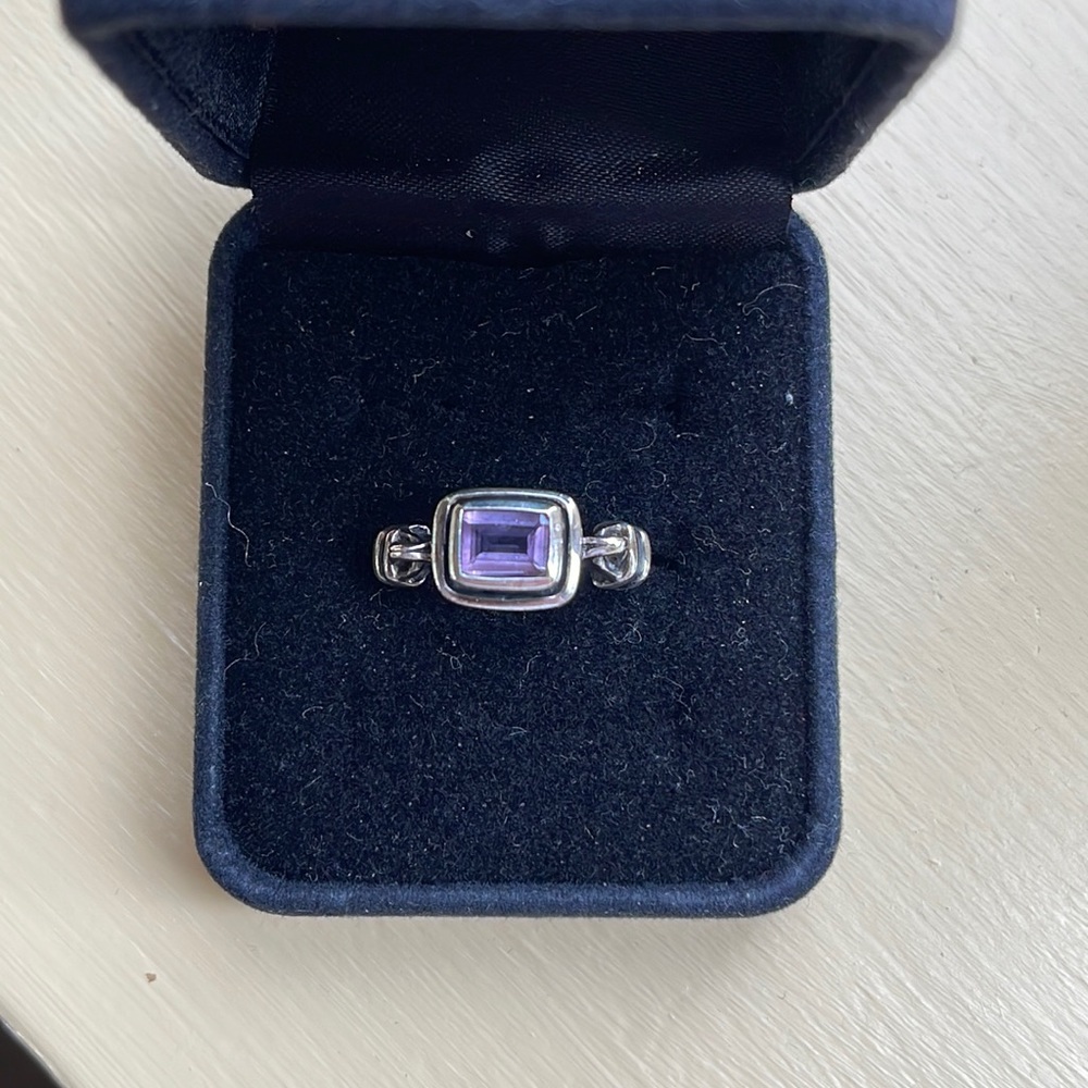 Silpada SS ring w/ Amethyst Stone